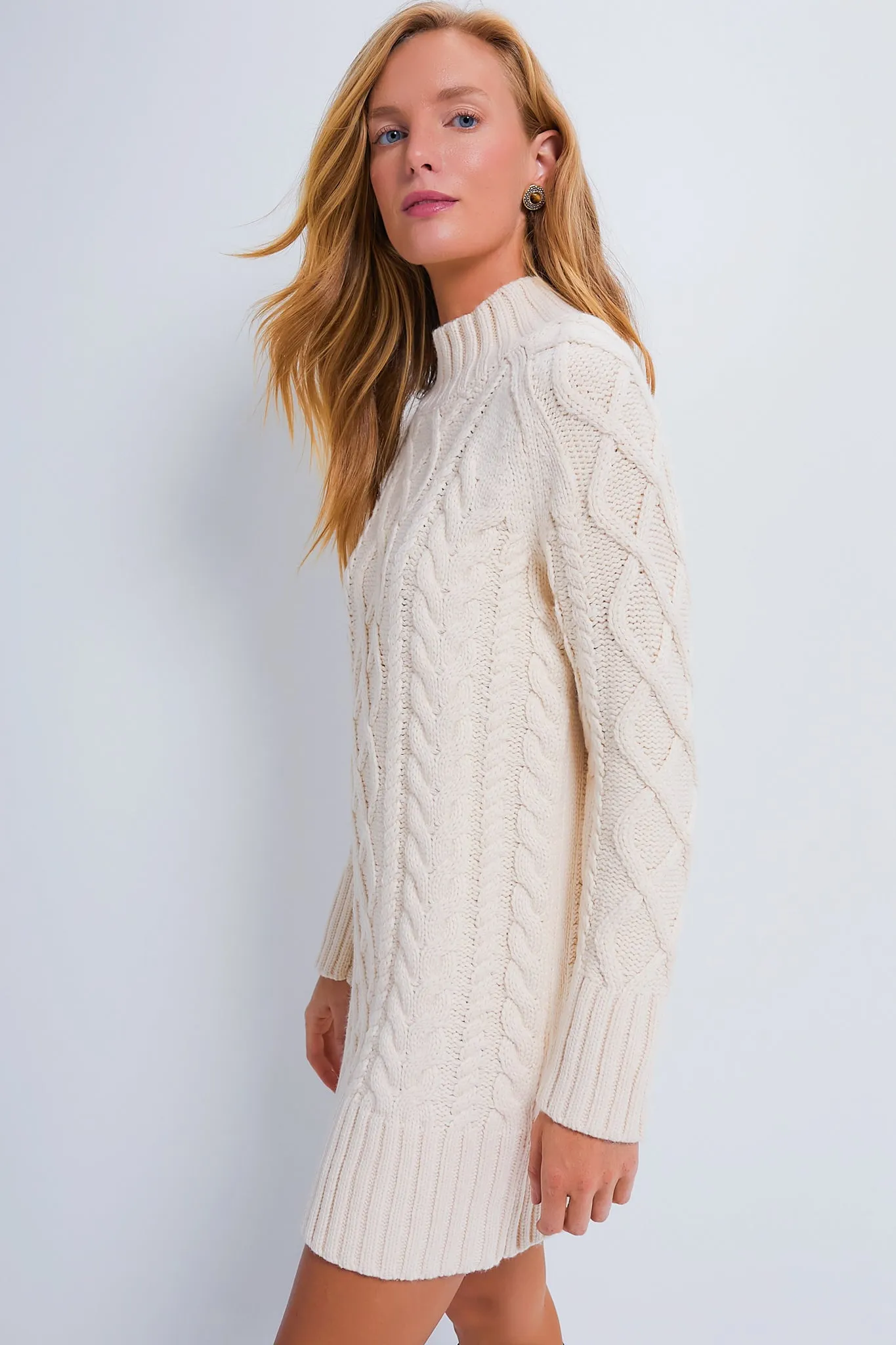 Cream Whistler Sweater Dress