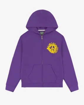 Denim Tears Men's Denim University Zip Hoodie  Purple