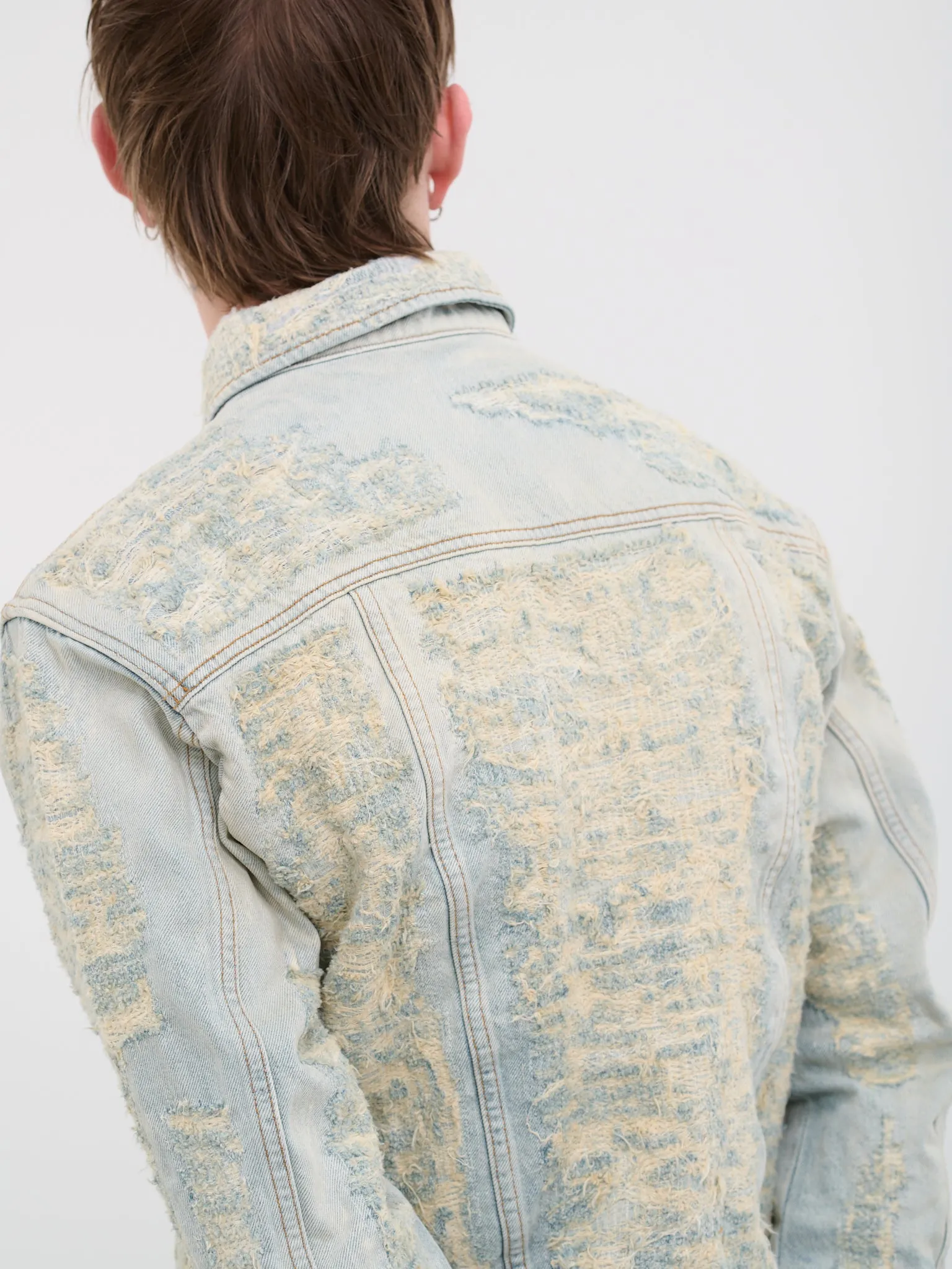 Destroyed Denim Jacket (AAMOU0372-FA01-BLUE)