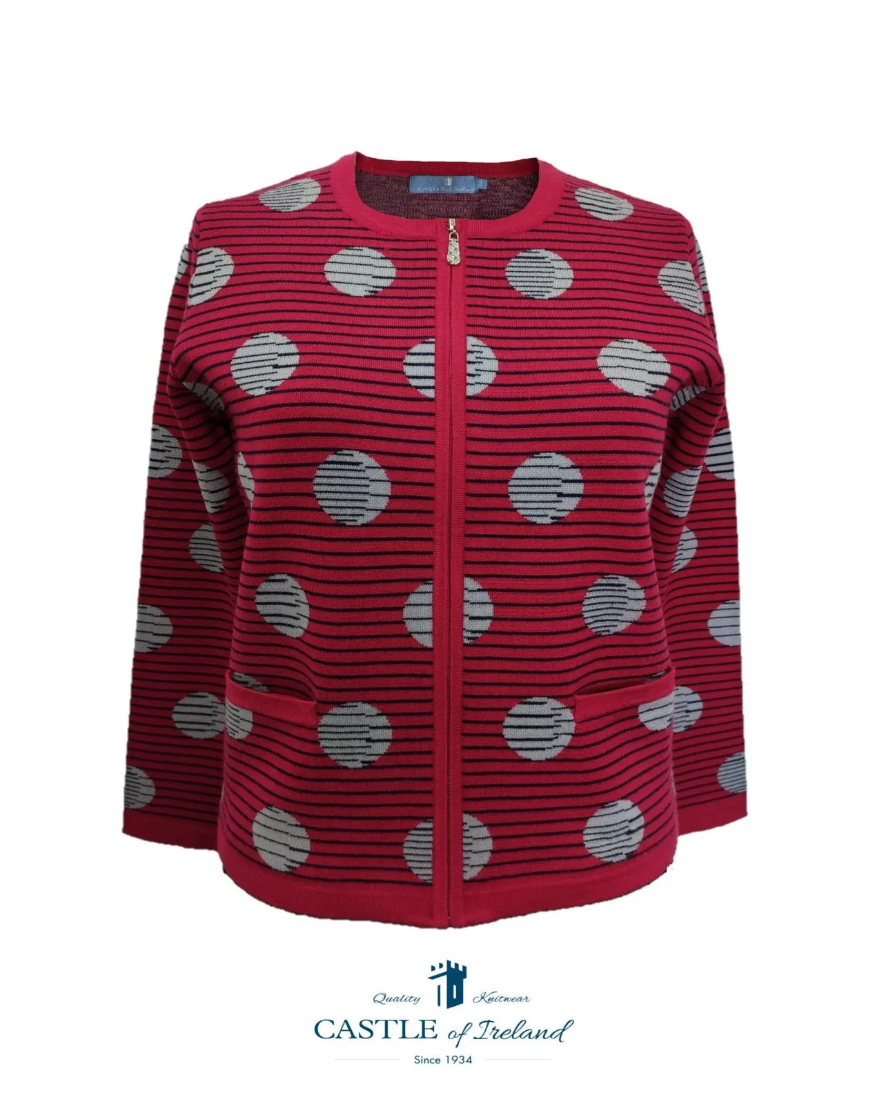 DM104- Castle Sangria Jacket w/ Circle Design