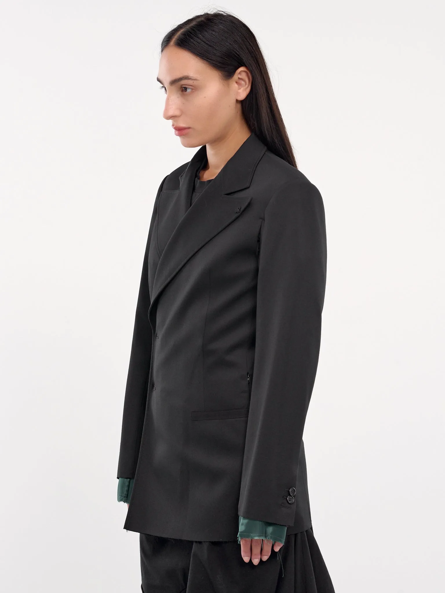 Double-Breasted Blazer (S62BN0102-S47848-BLACK)