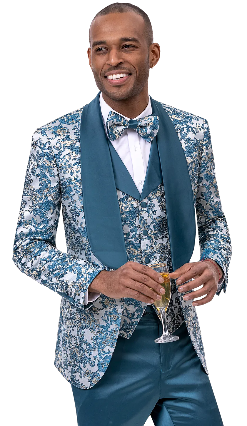 EJ Samuel Teal Suit JP108