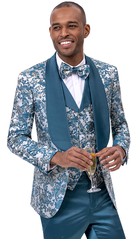 EJ Samuel Teal Suit JP108