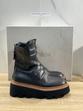 Elena Iachi Stivaletto Donna Pelle Nero Zeppa Extra Light Casual Boot