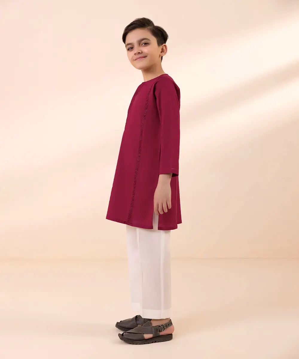 Embroidered Cambric Kurta