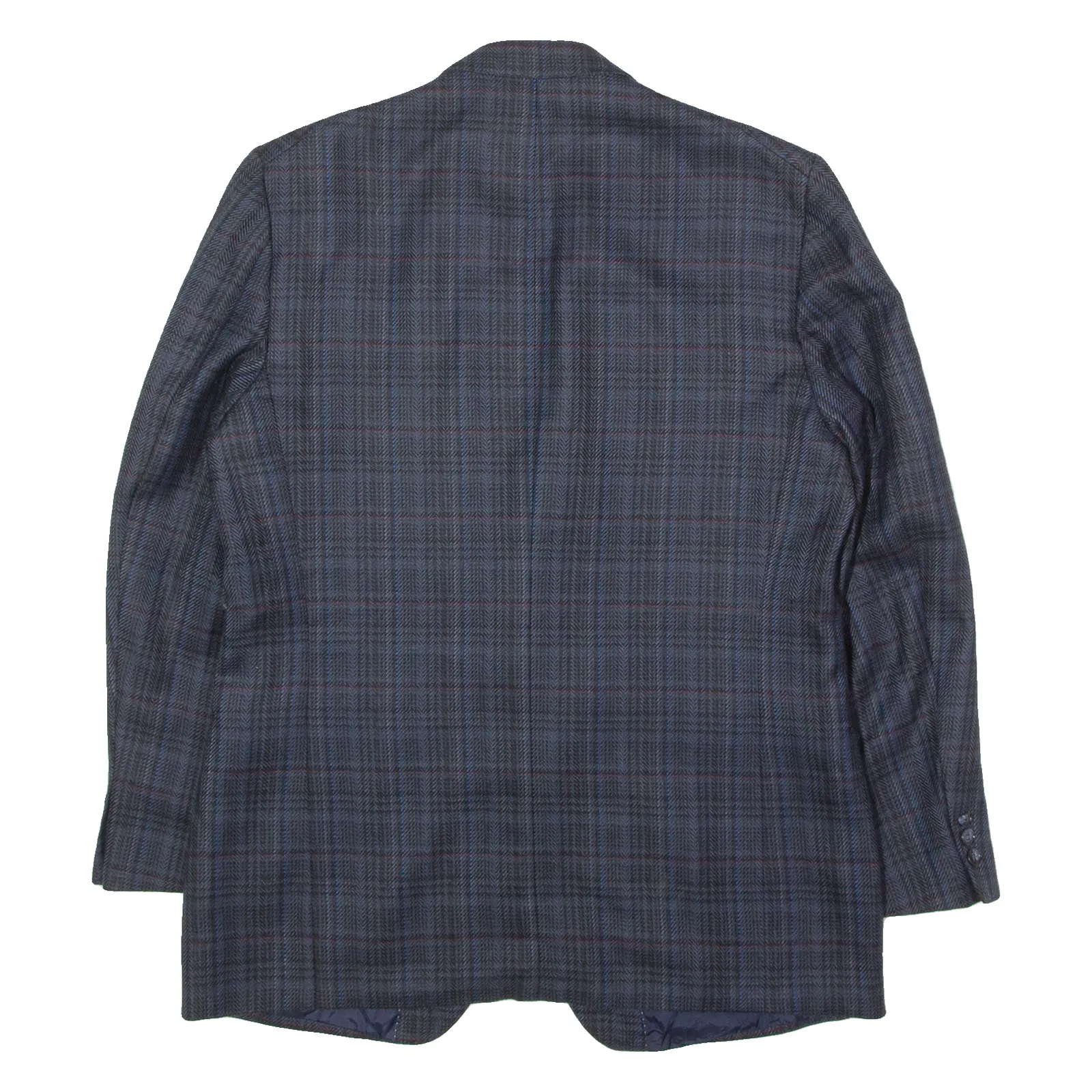 FALBE Mens Blazer Jacket Blue 90s Plaid L