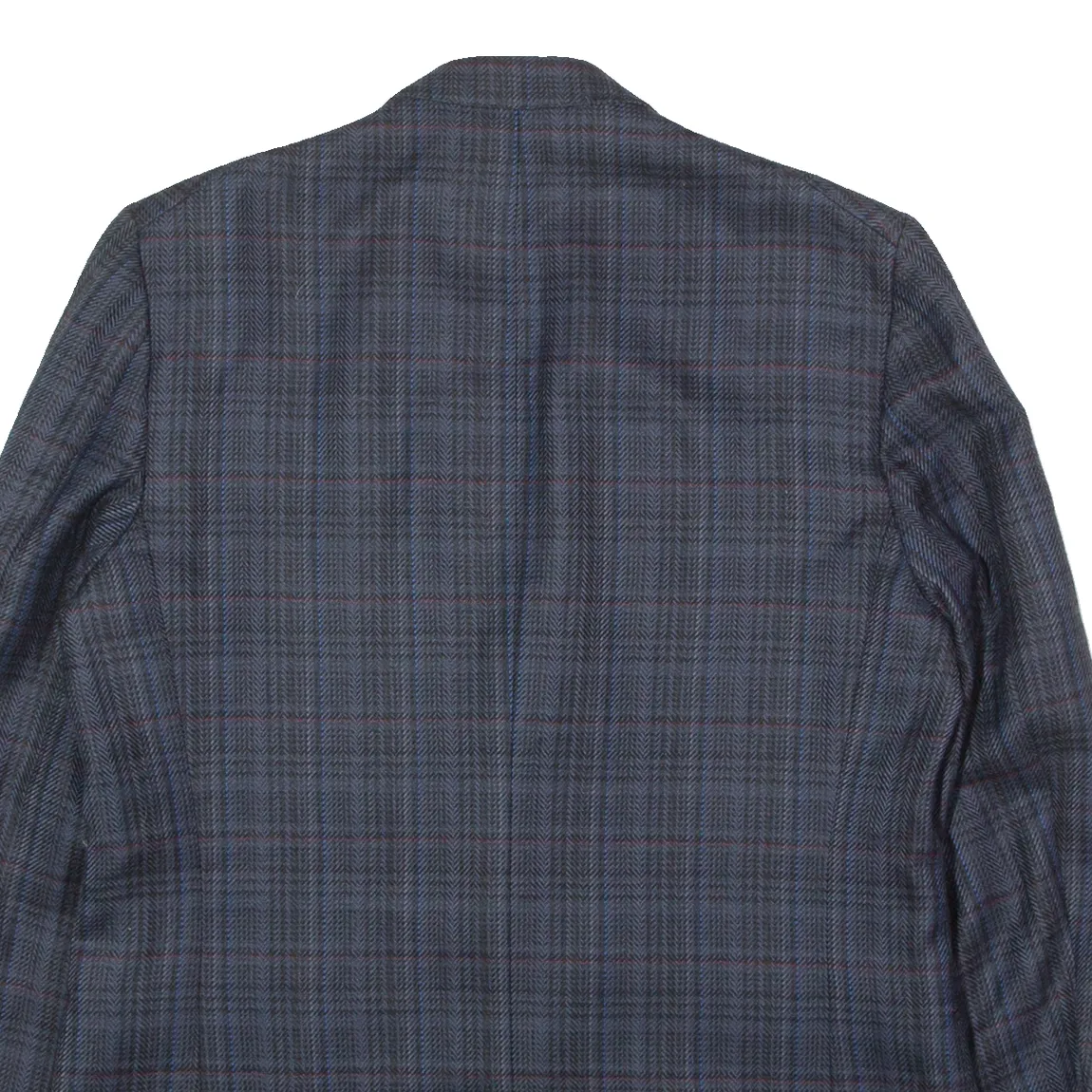 FALBE Mens Blazer Jacket Blue 90s Plaid L