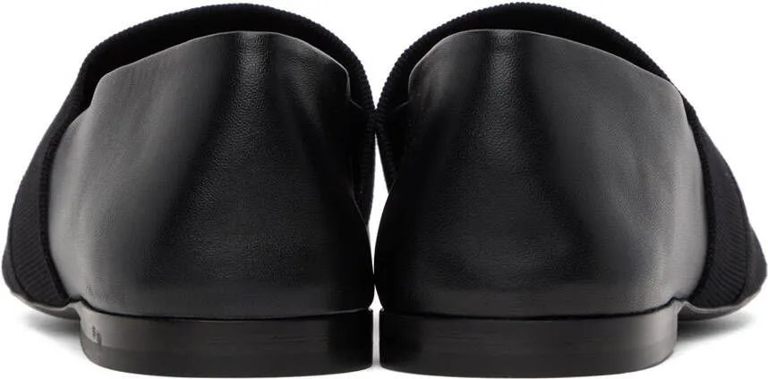 Ferragamo Black Slip-On Loafers