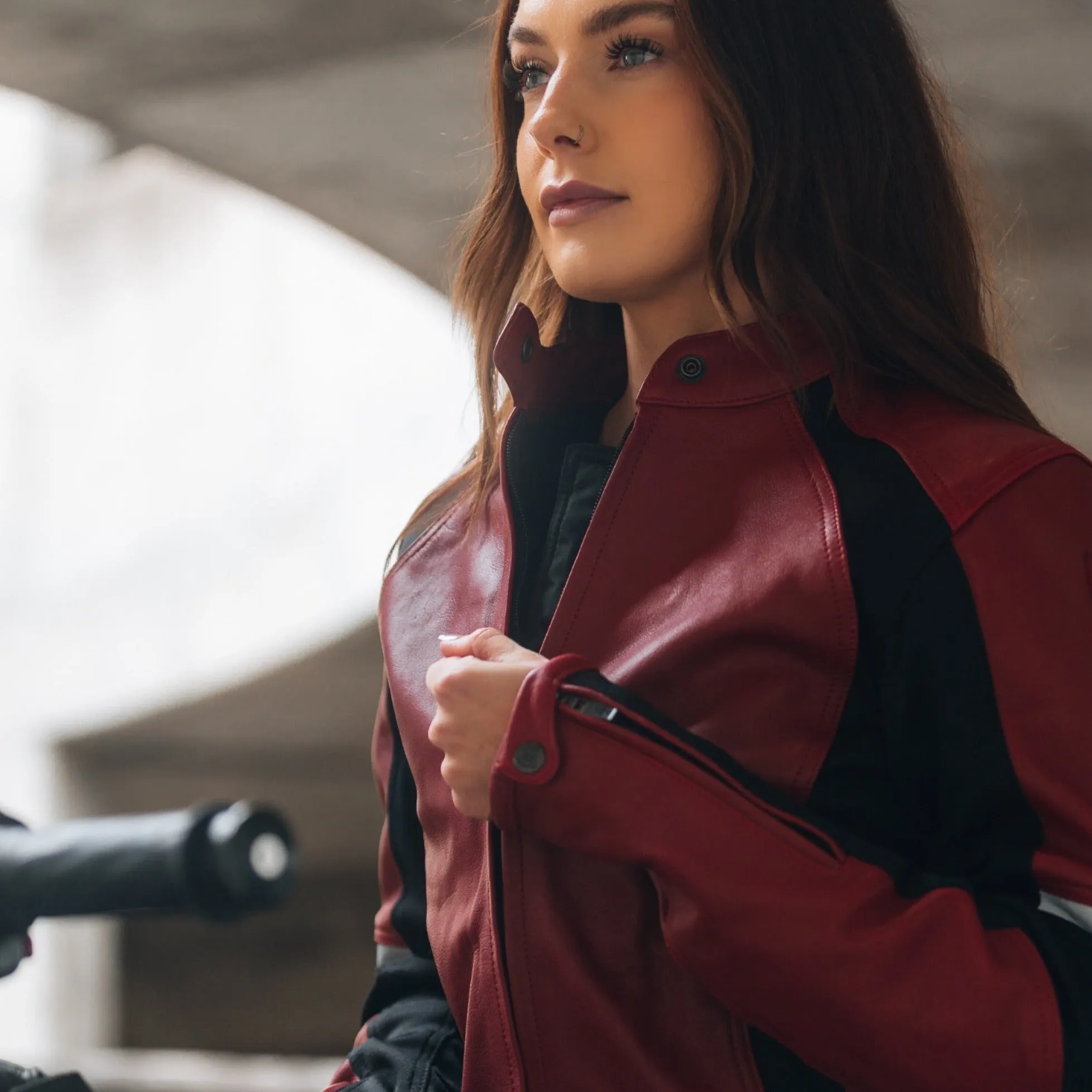 Fiona Red Leather Jacket