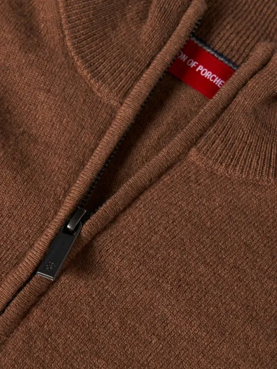 Fleece sweater with zip