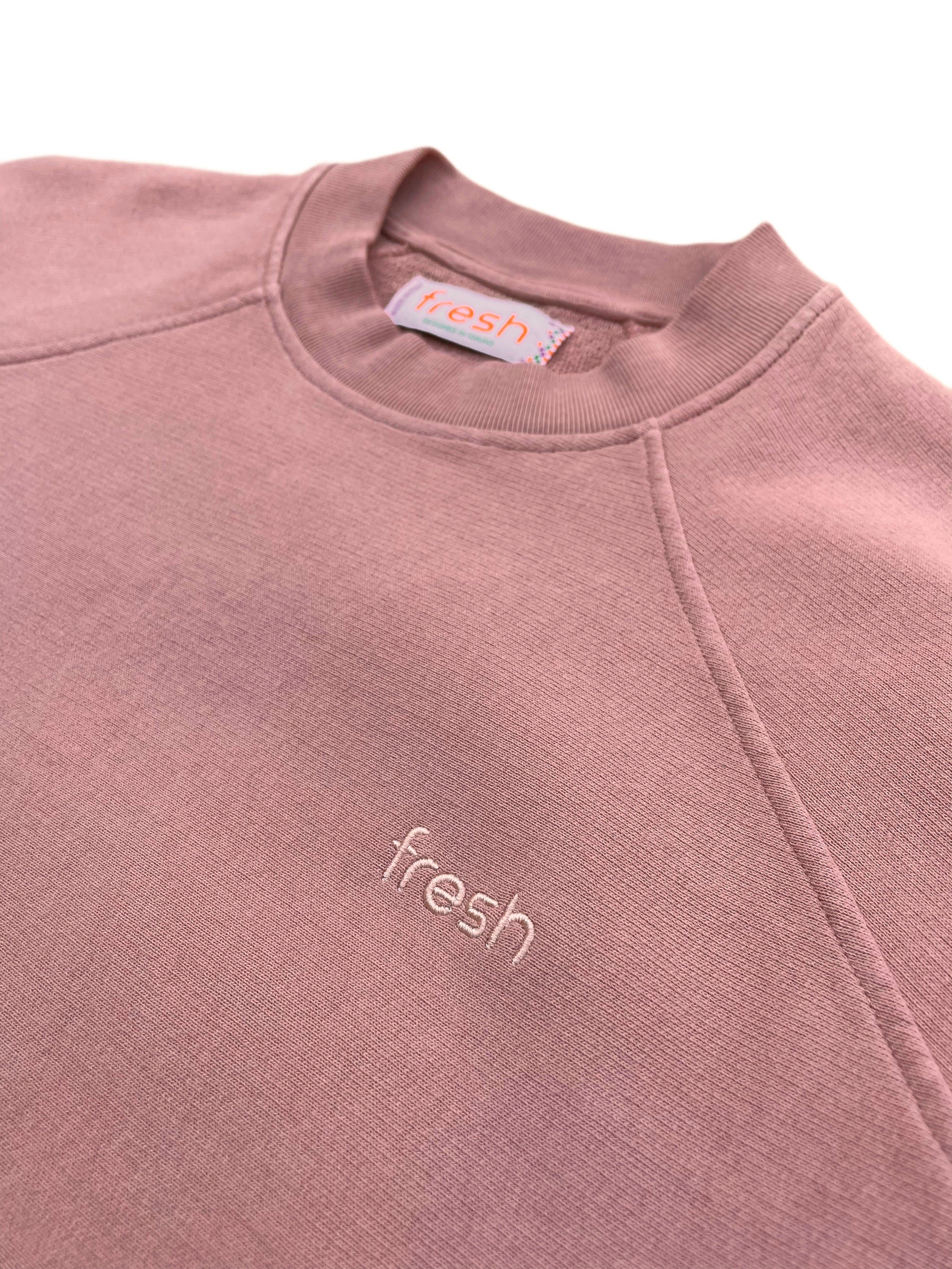 FRESH Billie Cotton Sweatshirt in Antique Pink