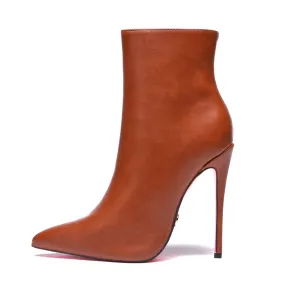 Giaro TALIA BROWN MATTE ANKLE BOOTS