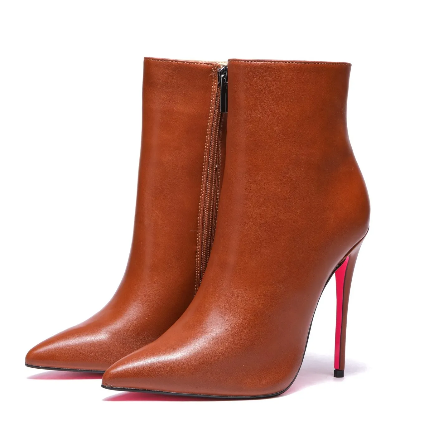 Giaro TALIA BROWN MATTE ANKLE BOOTS