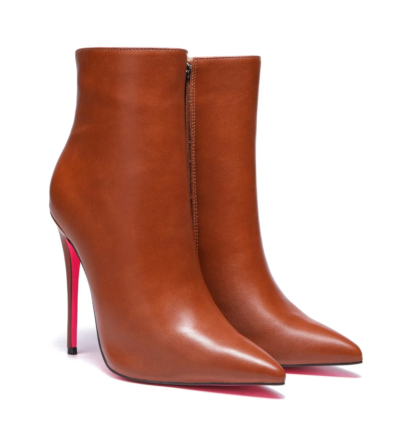 Giaro TALIA BROWN MATTE ANKLE BOOTS