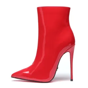 Giaro TALIA RED SHINY ANKLE BOOTS 