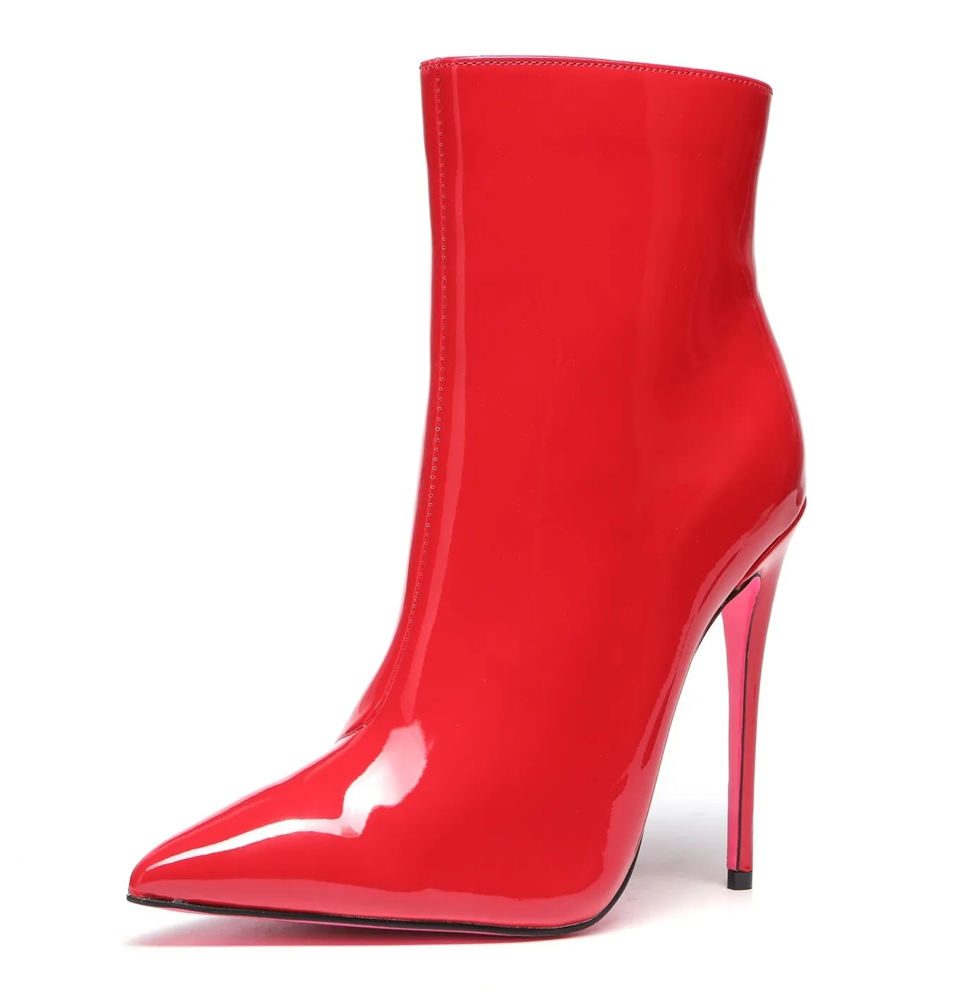 Giaro TALIA RED SHINY ANKLE BOOTS 