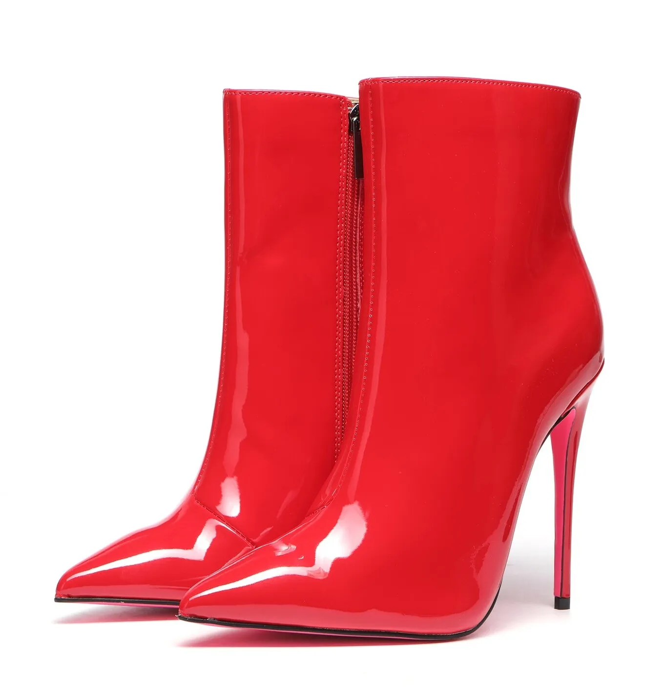 Giaro TALIA RED SHINY ANKLE BOOTS 