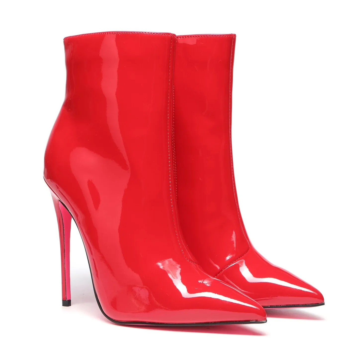 Giaro TALIA RED SHINY ANKLE BOOTS 