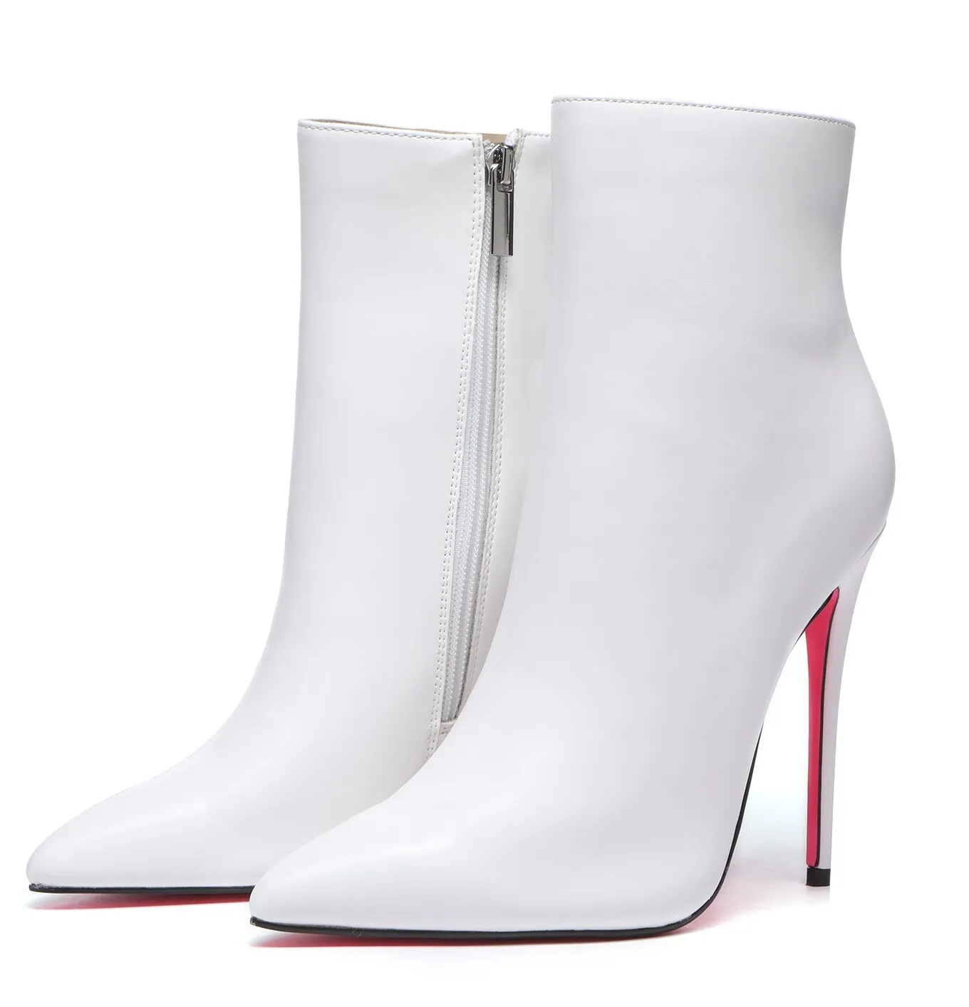 Giaro TALIA WHITE MATTE ANKLE BOOTS