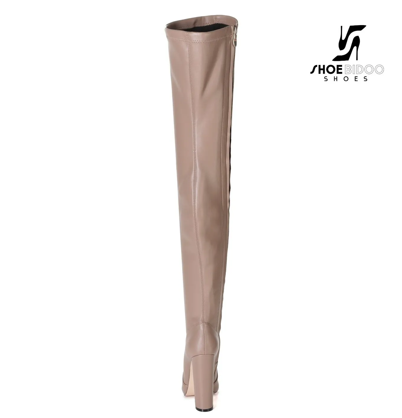 Giaro thigh boots TRINKET in taupe mat with 12cm heels