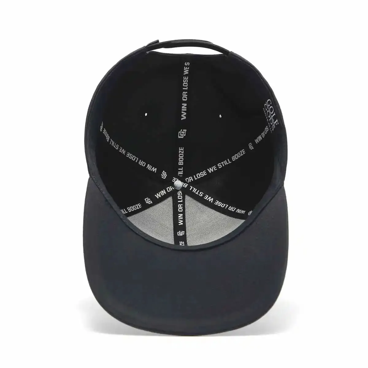 Golf Hub Black SnapBack Golf Hat - Flat Brim