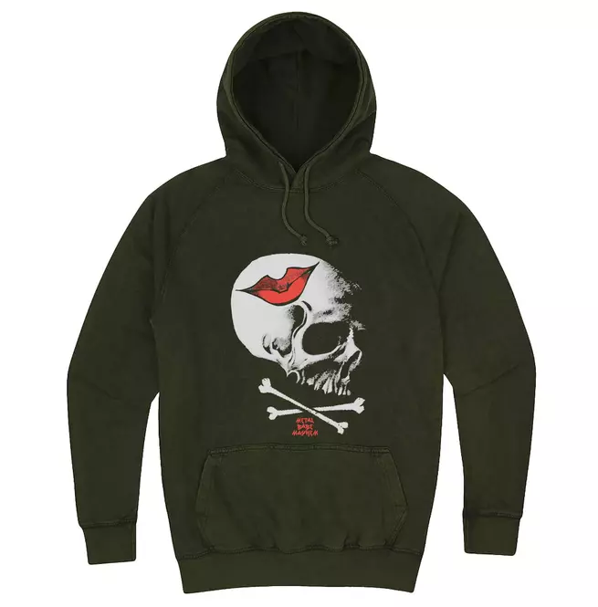 Gothic Men's Kiss of Death Raglan Hoodie