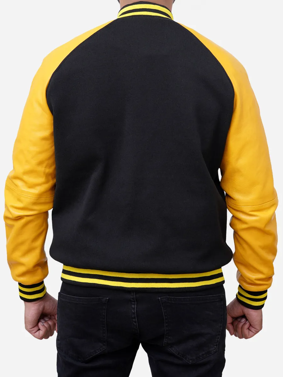 Grayson Black and Yellow Varsity Jacket