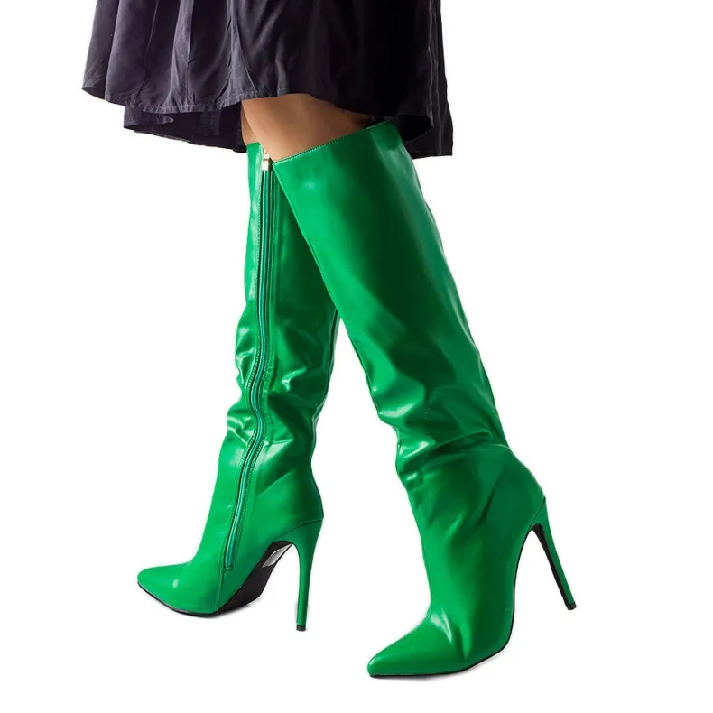 Green high heel boots from Masanti