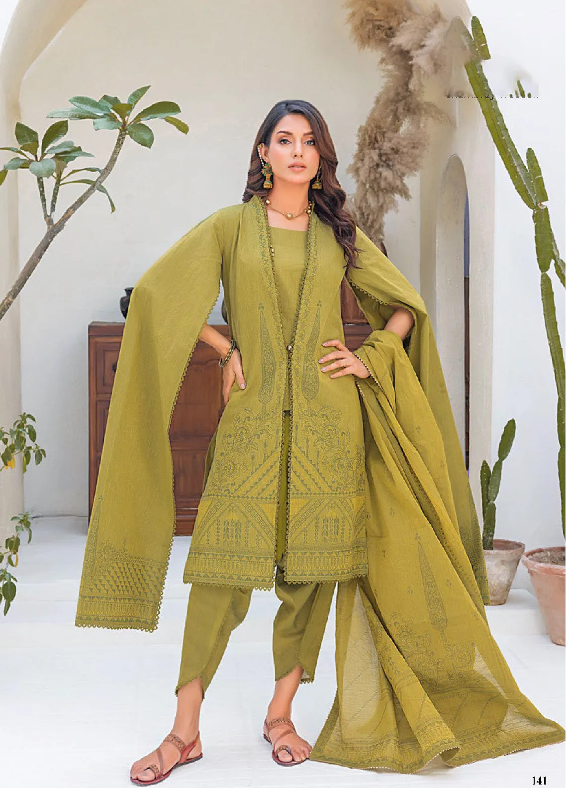 Gul Ahmed Chambray Jacquard Unstitched 3 Piece Suit - GA24EL MJ-42009