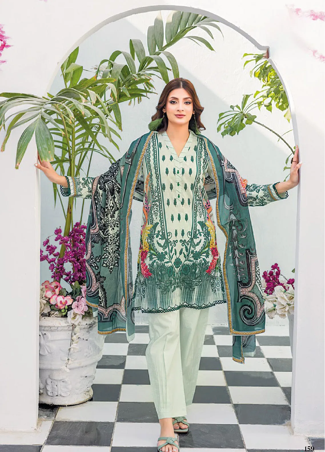 Gul Ahmed Printed Lawn Unstitched 2 Piece Suit - GA24EL TL-42032