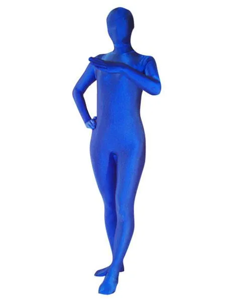 Halloween Morph Suit Blue Lycra Spandex Zentai Suit