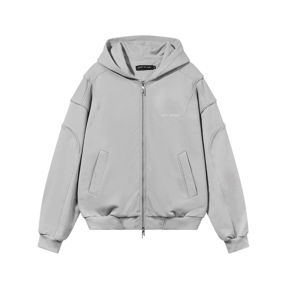 Heavy Logo Zip Up Hoodie