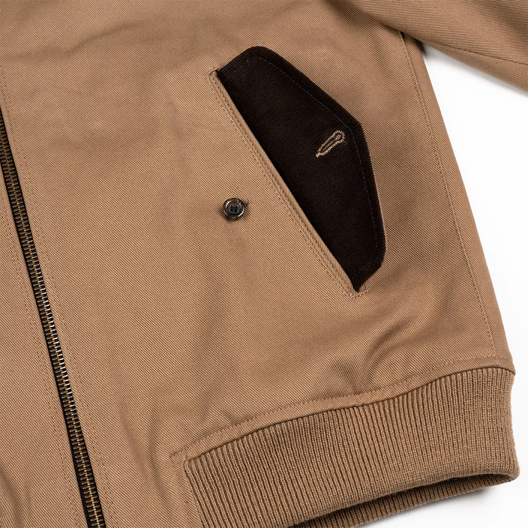 HIGHLAND TWILL BOMBER JACKET-SANDSTONE