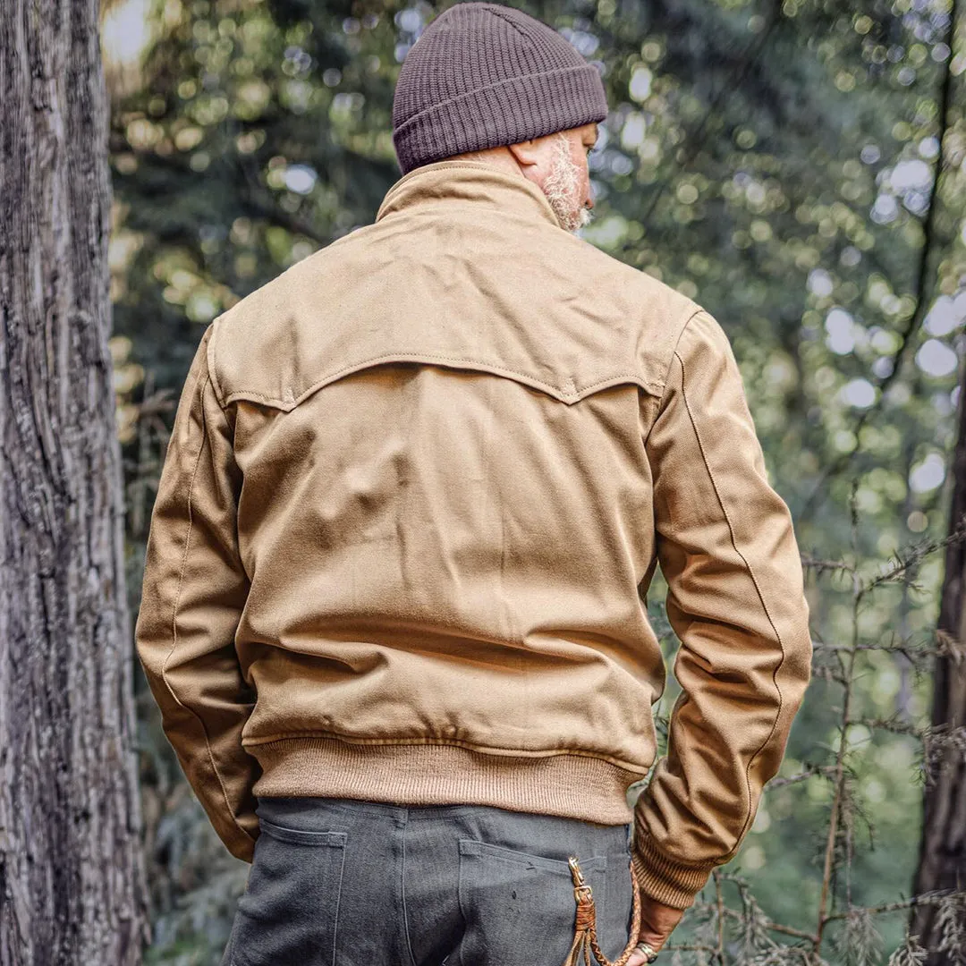 HIGHLAND TWILL BOMBER JACKET-SANDSTONE