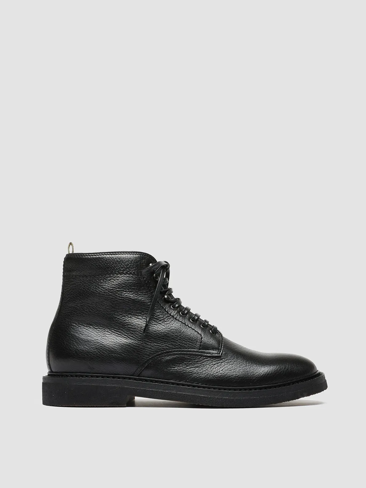 HOPKINS FLEXI 203 - Black Leather Lace-up Boots