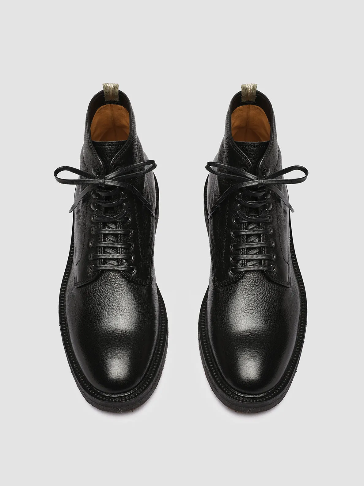 HOPKINS FLEXI 203 - Black Leather Lace-up Boots