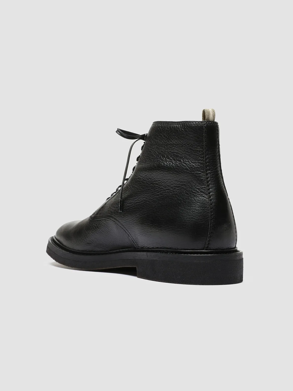 HOPKINS FLEXI 203 - Black Leather Lace-up Boots