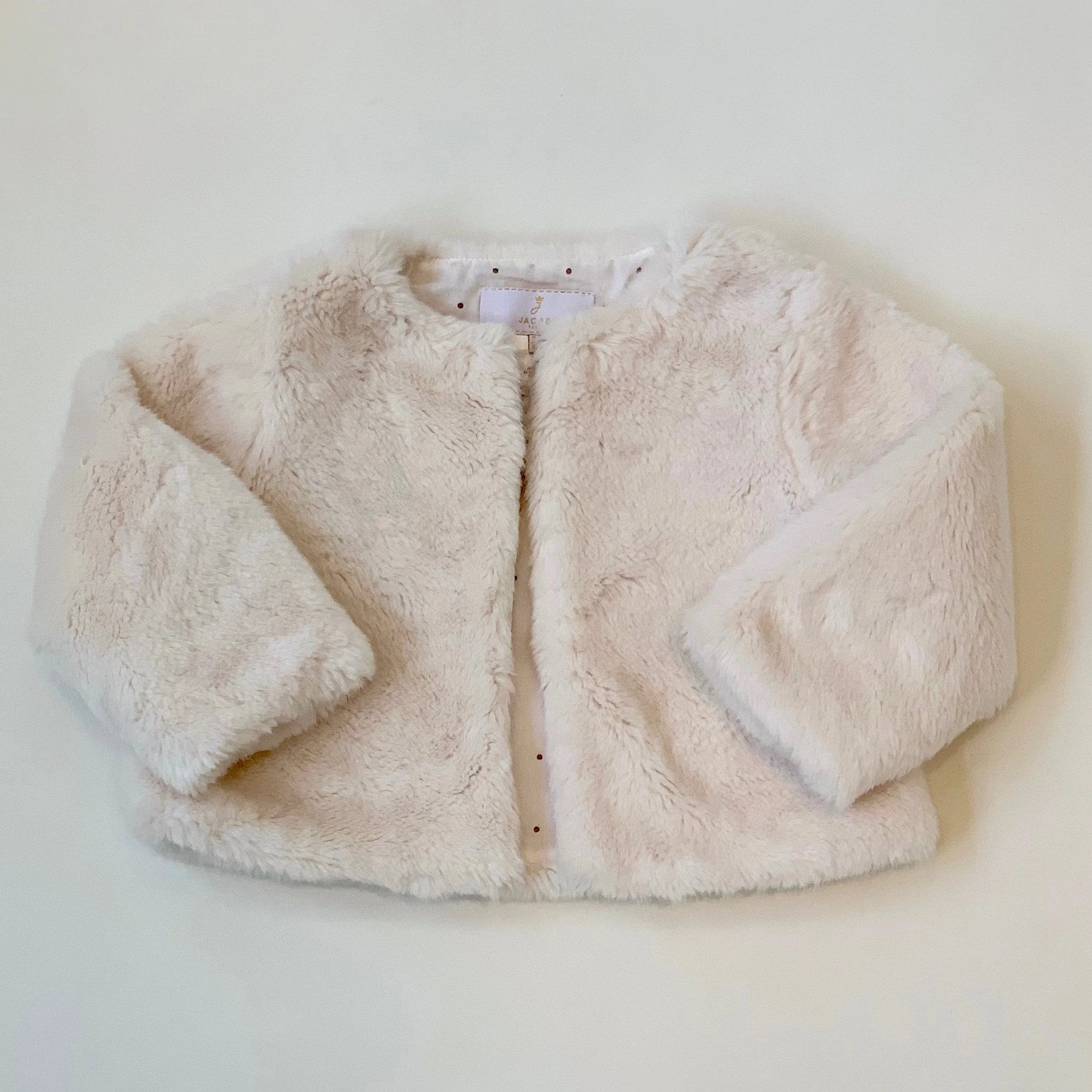 Jacadi Cream Faux Fur Jacket: 2 Years