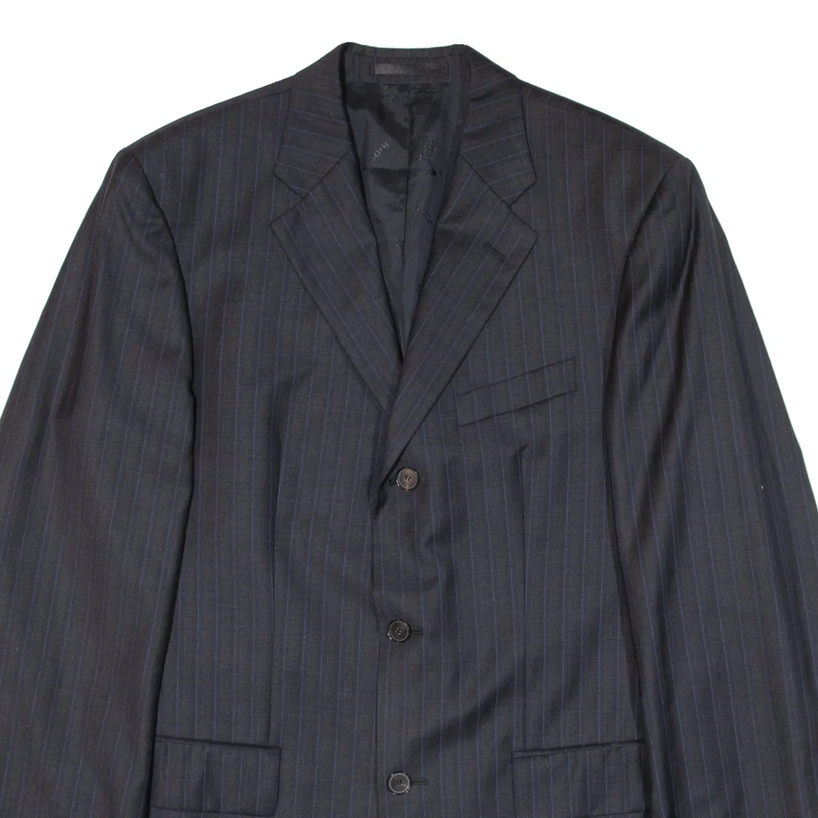 JOOP! Mens Blazer Jacket Blue Knit Wool Pinstripe L