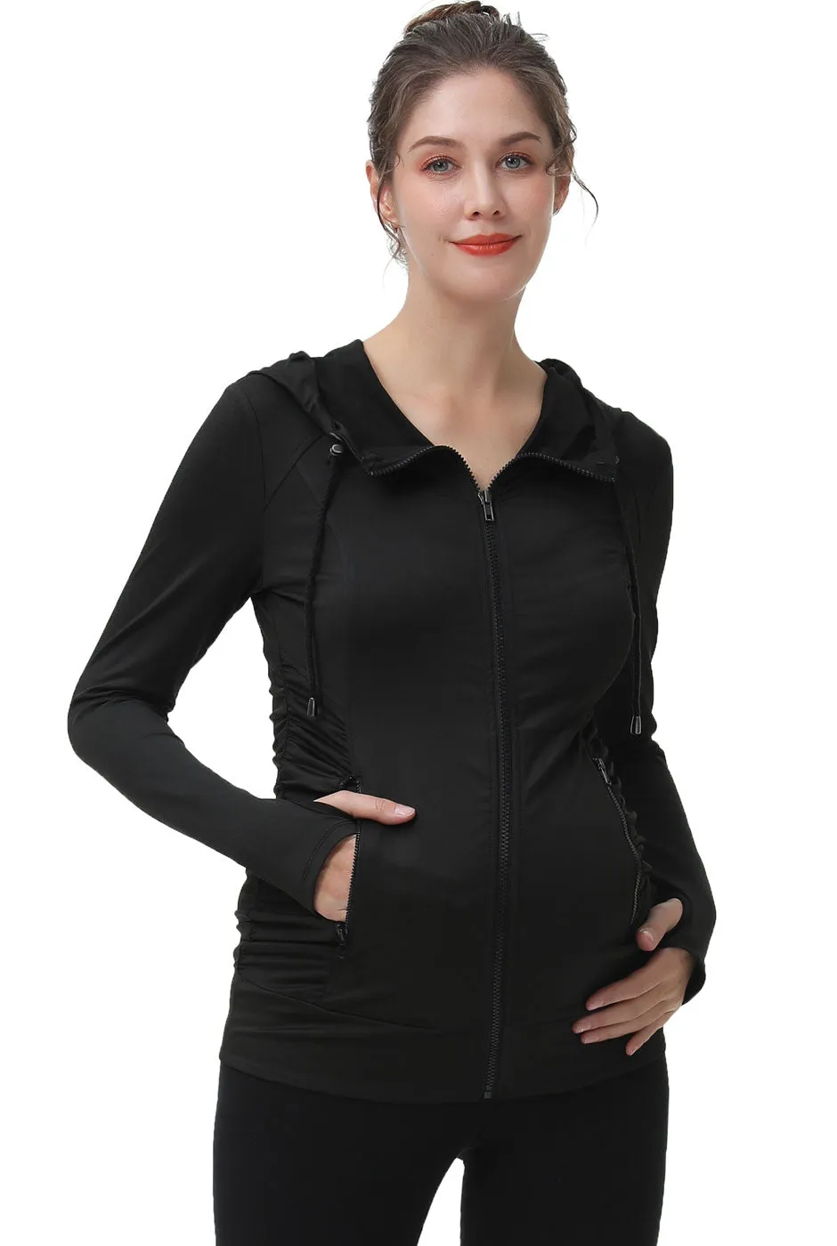 Kimi + Kai Maternity Momo Ruched Performance Jacket