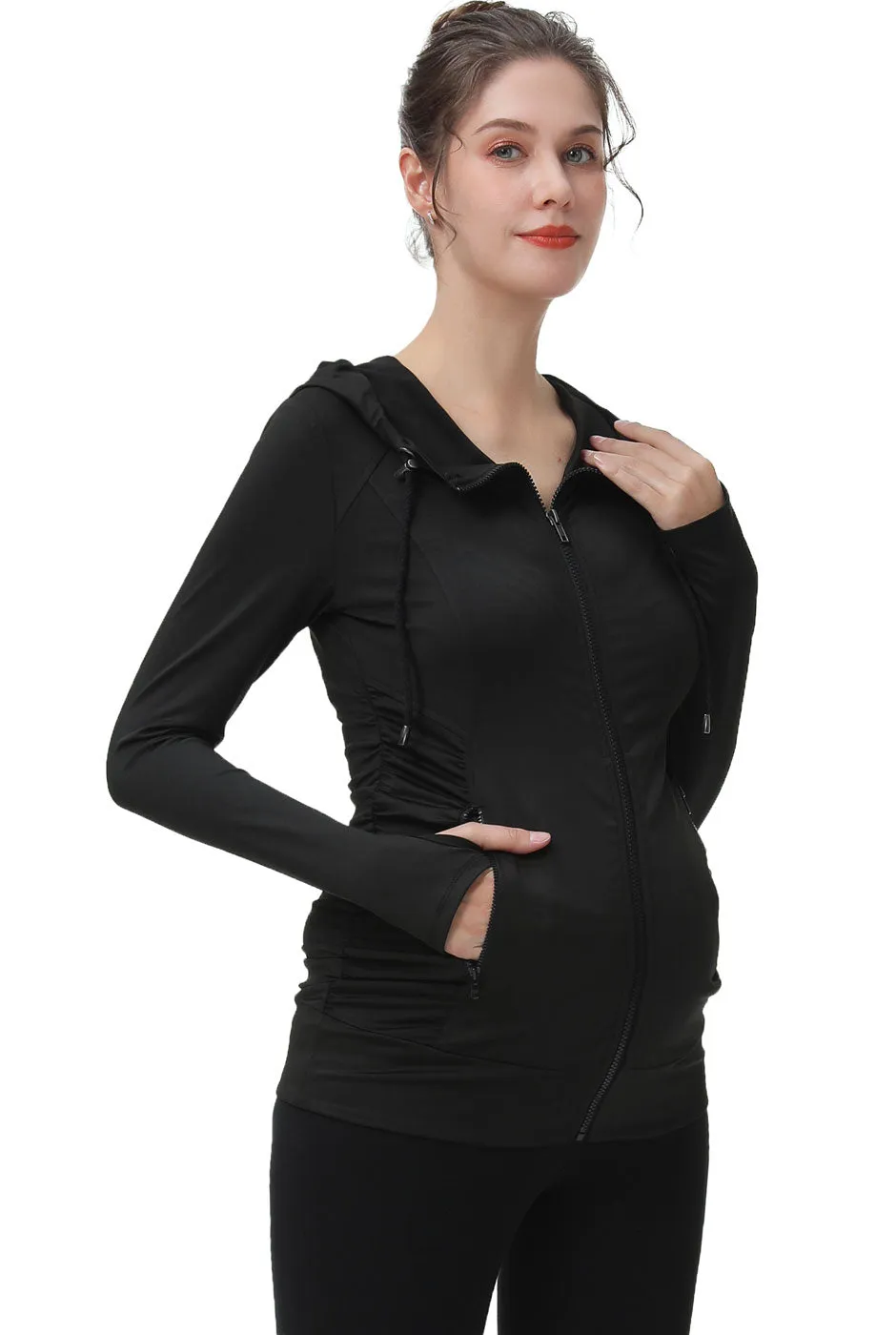 Kimi + Kai Maternity Momo Ruched Performance Jacket