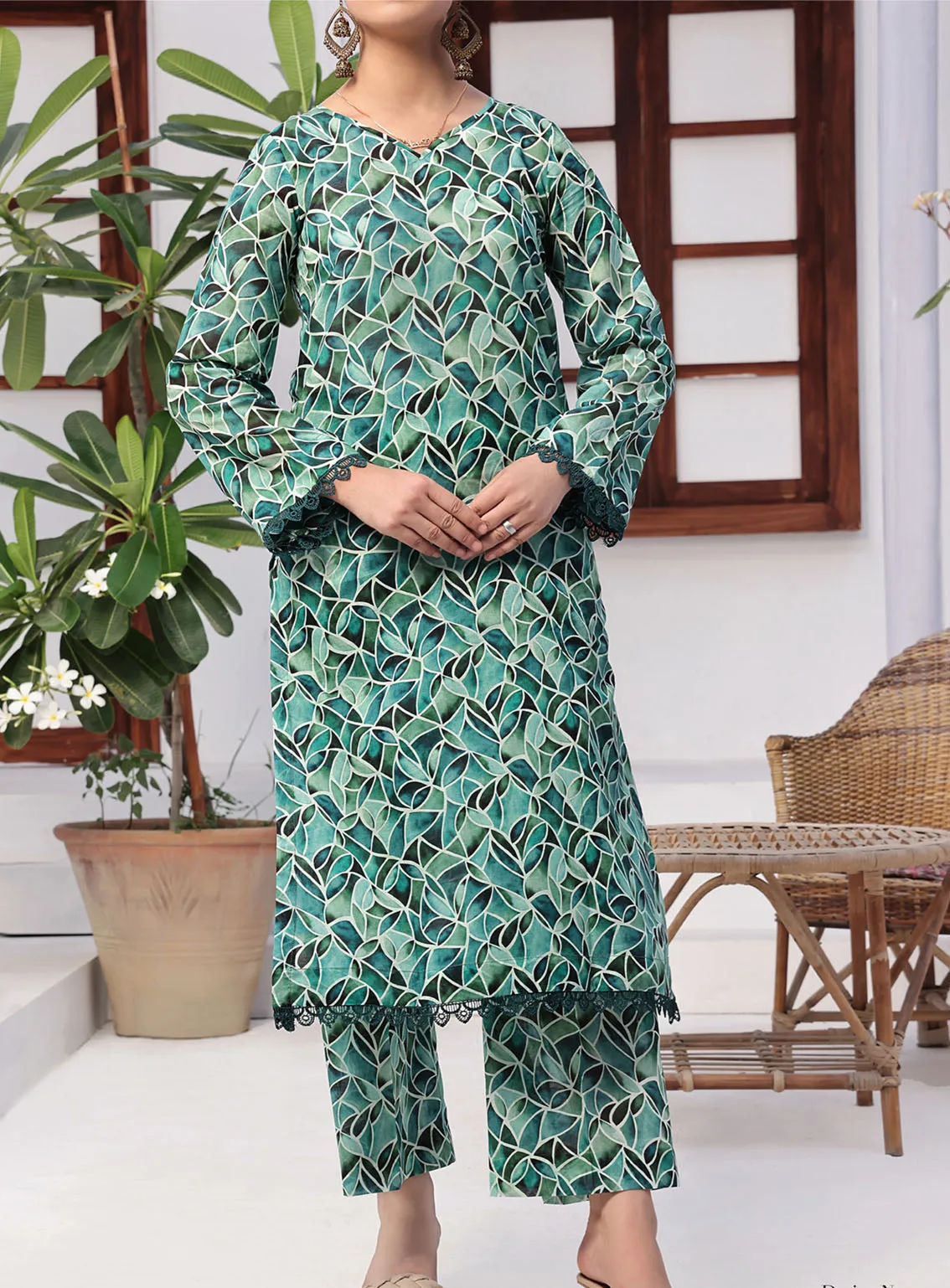 Korean By VS Textile Co-Ords Printed Lawn 2 Piece Unstitched Suit VS24KCO D-496