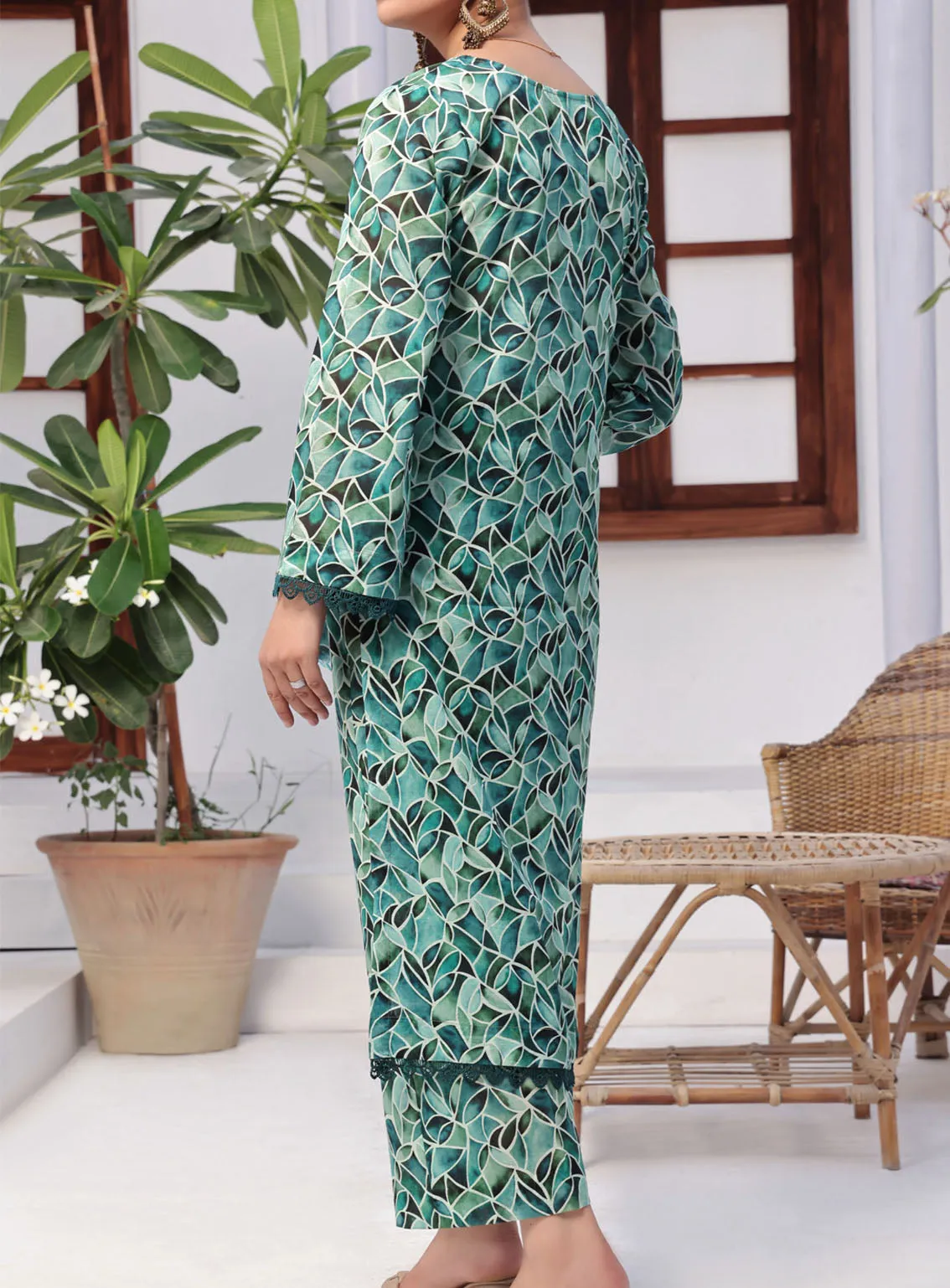 Korean By VS Textile Co-Ords Printed Lawn 2 Piece Unstitched Suit VS24KCO D-496