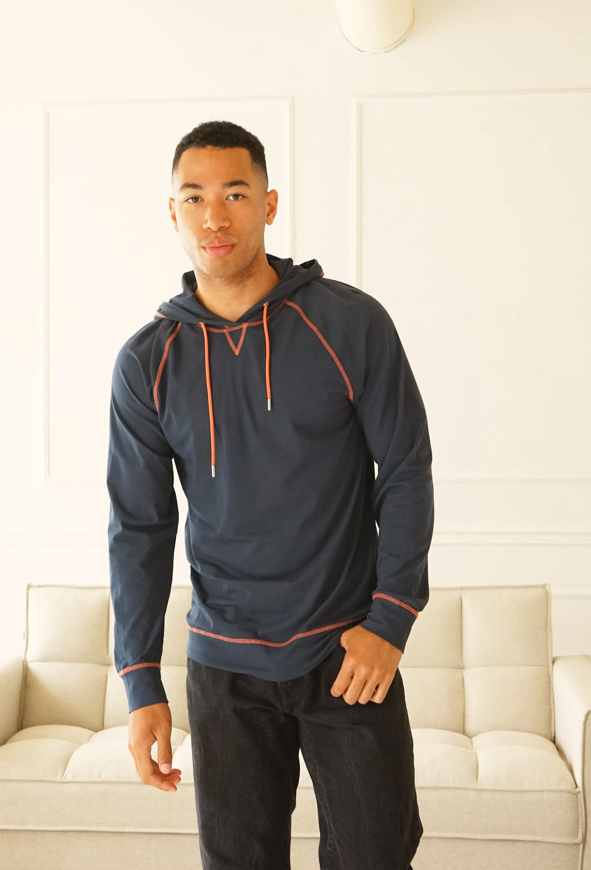 Laguna Contrast Navy Hoodie