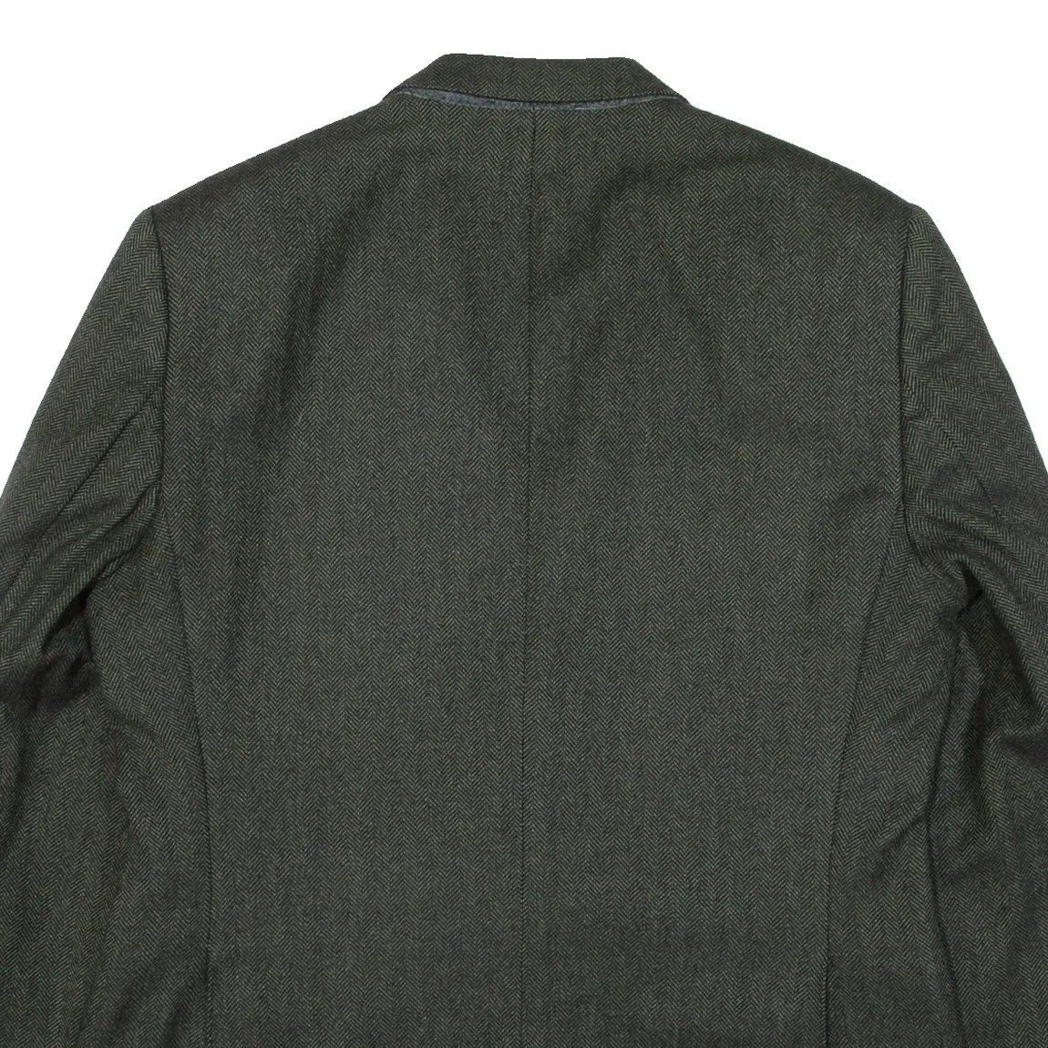 LAWRENCE FASHION Mens Blazer Jacket Green Knit Cashmere Herringbone L