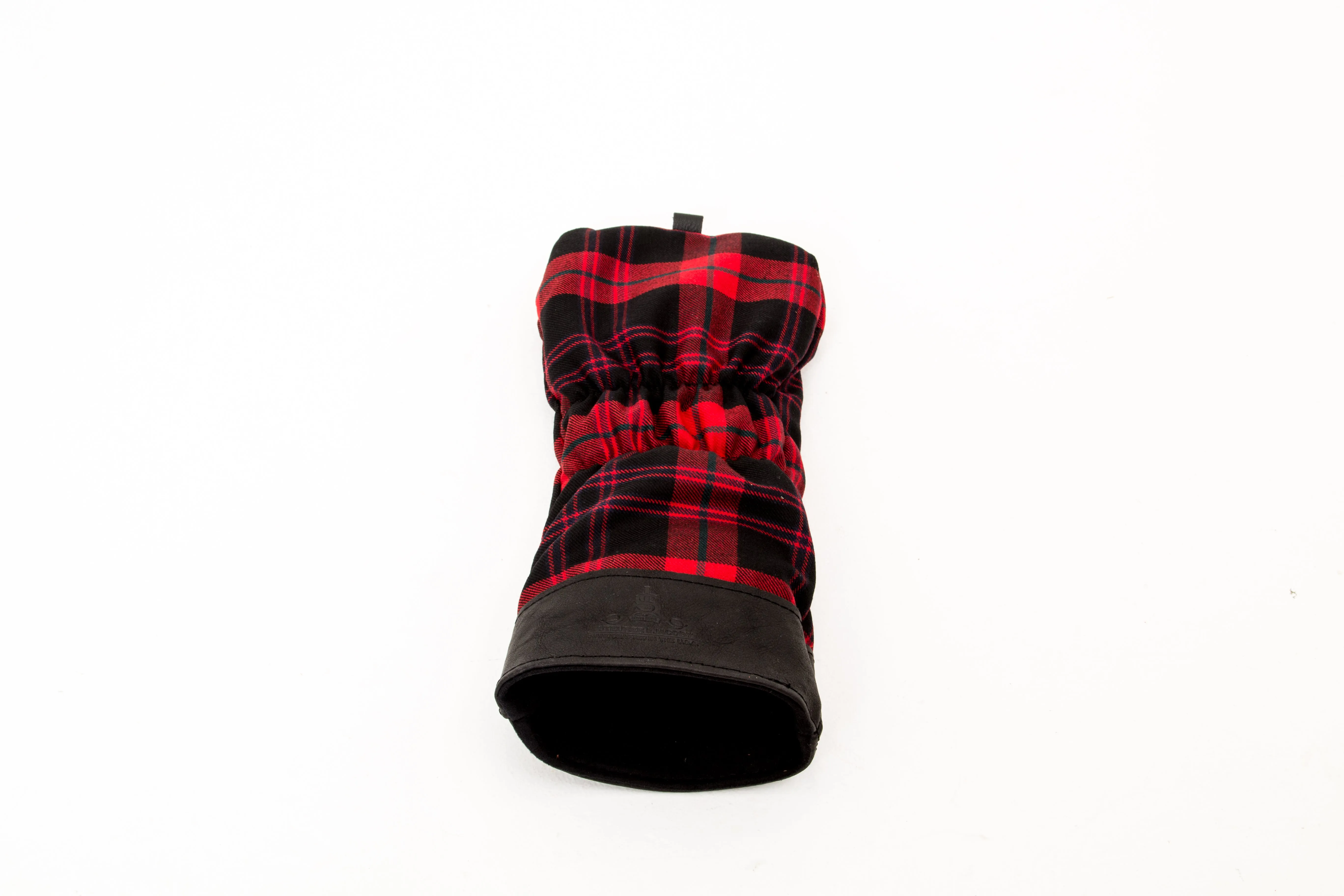 Leather and Wool Tartan Head Cover