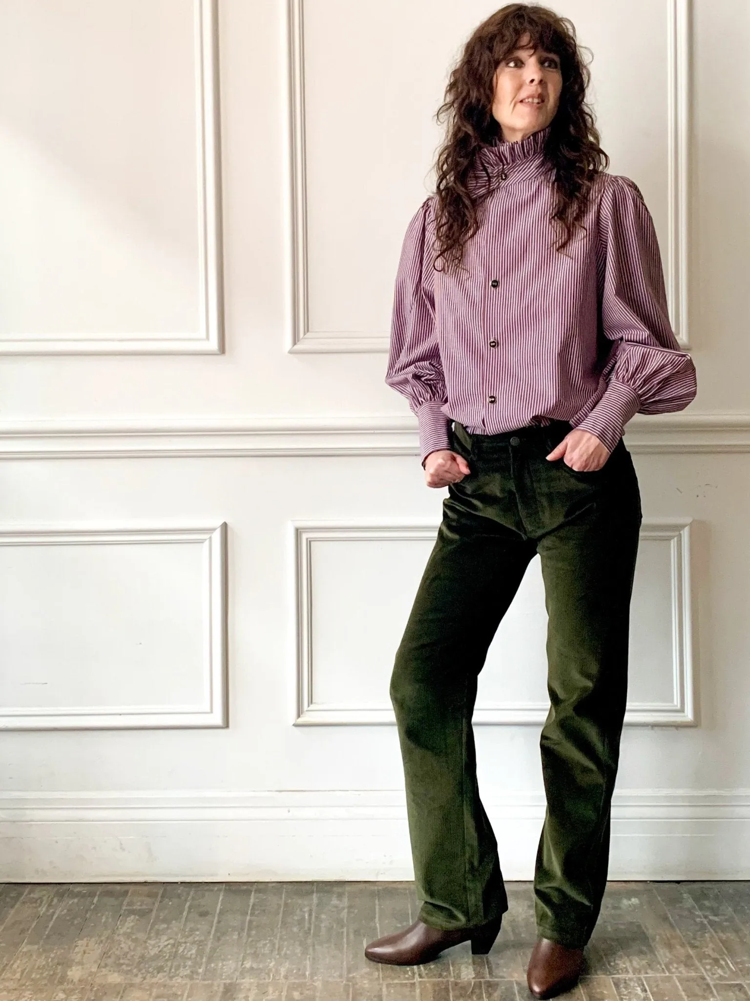 Les Prairies de Paris - Pomme Corduroy Jeans in Green