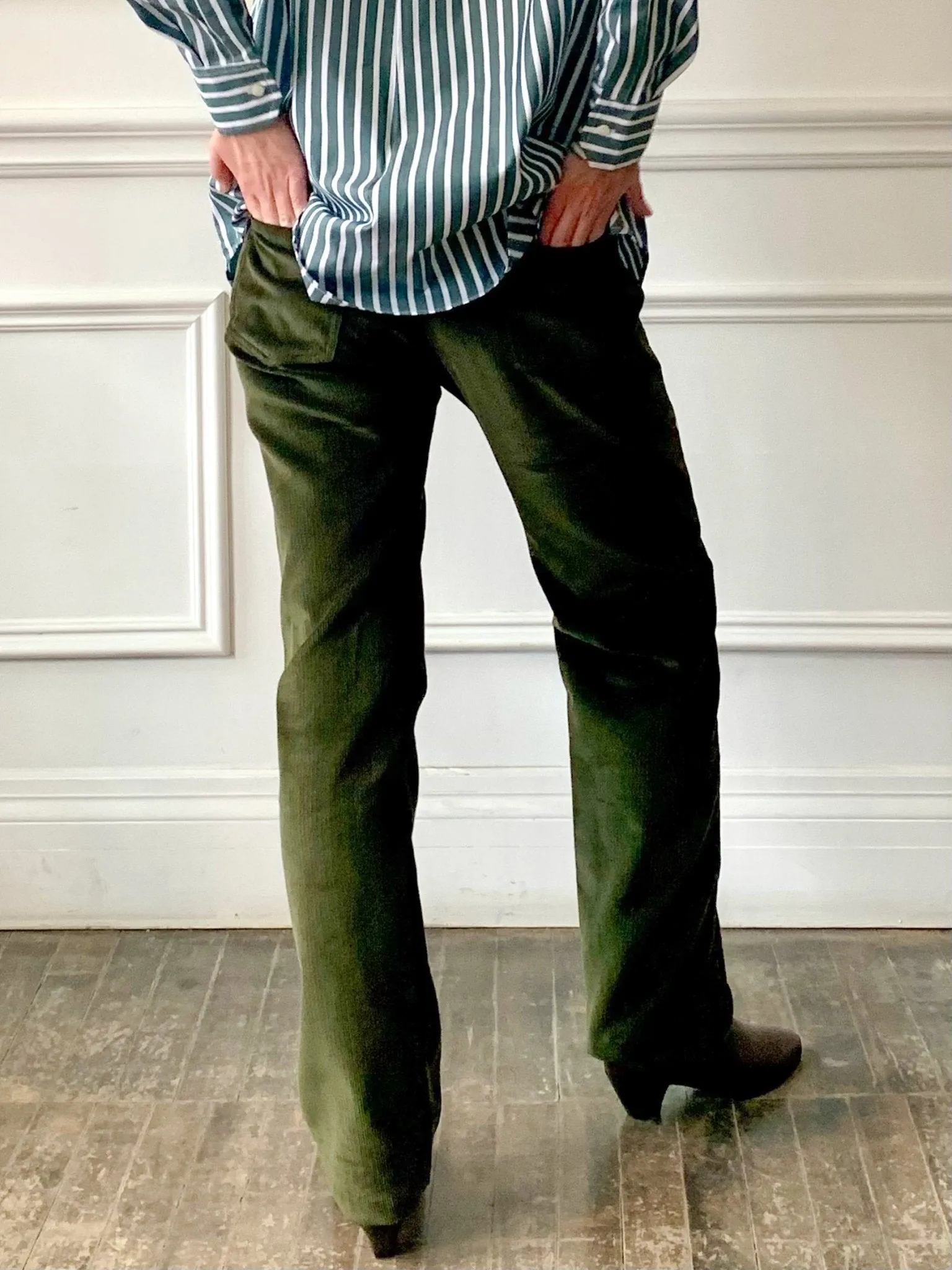 Les Prairies de Paris - Pomme Corduroy Jeans in Green