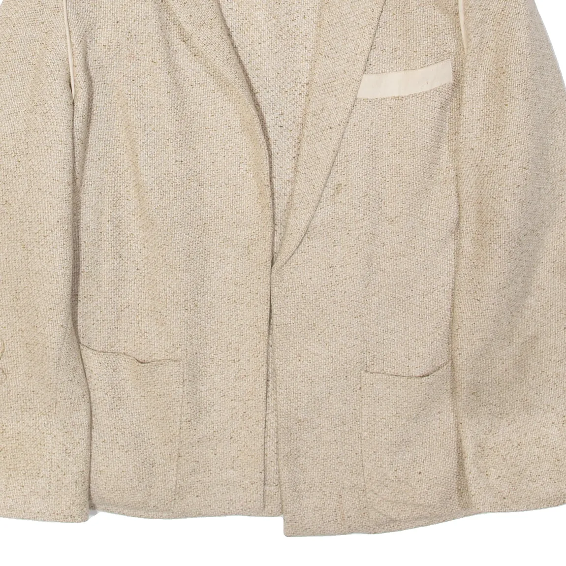 LILIANE BURTY Womens Blazer Jacket Beige Silk S