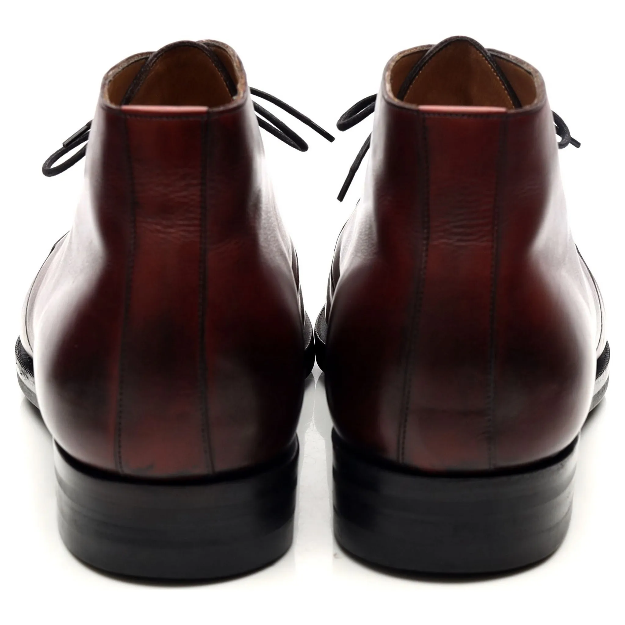 'Lomond' Burgundy Leather Chukka Boots UK 11 F